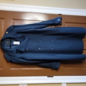 Ann Taylor-Teal blue double breasted, collared long coat Size XXL. NWT.